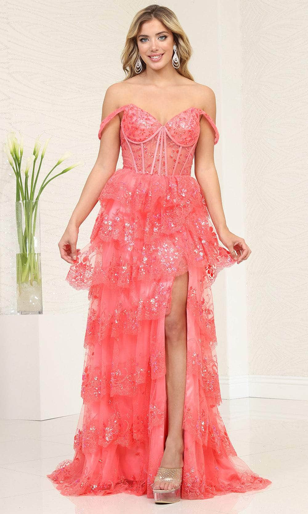 May Queen RQ8115 - Tiered A-Line Prom Dress 18 / Lilac - Shop May Queen Dresses On Couture Candy at CoutureCandy.com May Queen RQ8115 - Tiered A-Line Prom Dress 18 / Lilac - Shop May Queen Dresses On Couture Candy at CoutureCandy.com