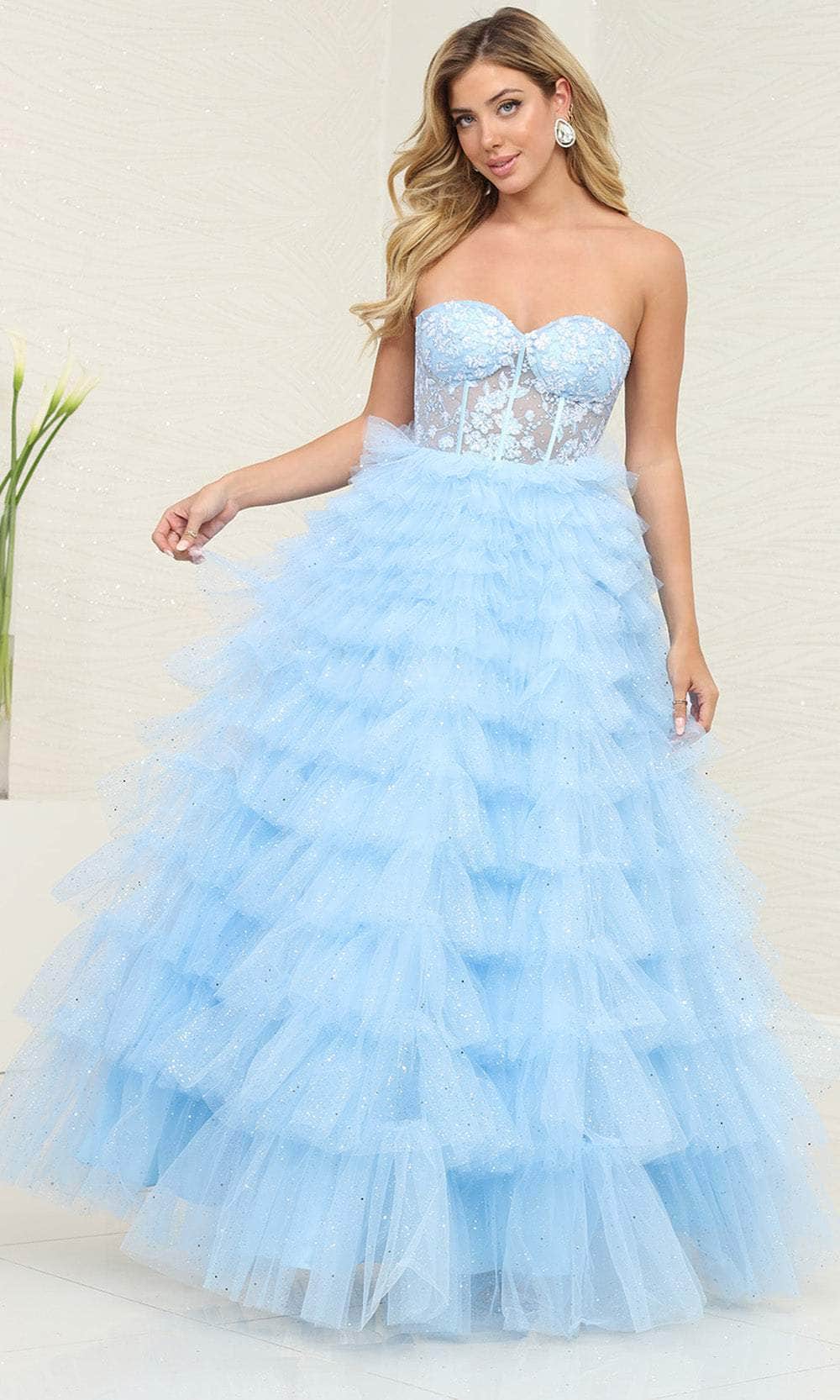 May Queen RQ8124 - Applique Sweetheart Prom Dress 14 / Baby Blue - Shop May Queen dresses on Couture Candy at CoutureCandy.com May Queen RQ8124 - Applique Sweetheart Prom Dress 14 / Baby Blue - Shop May Queen dresses on Couture Candy at CoutureCandy.com