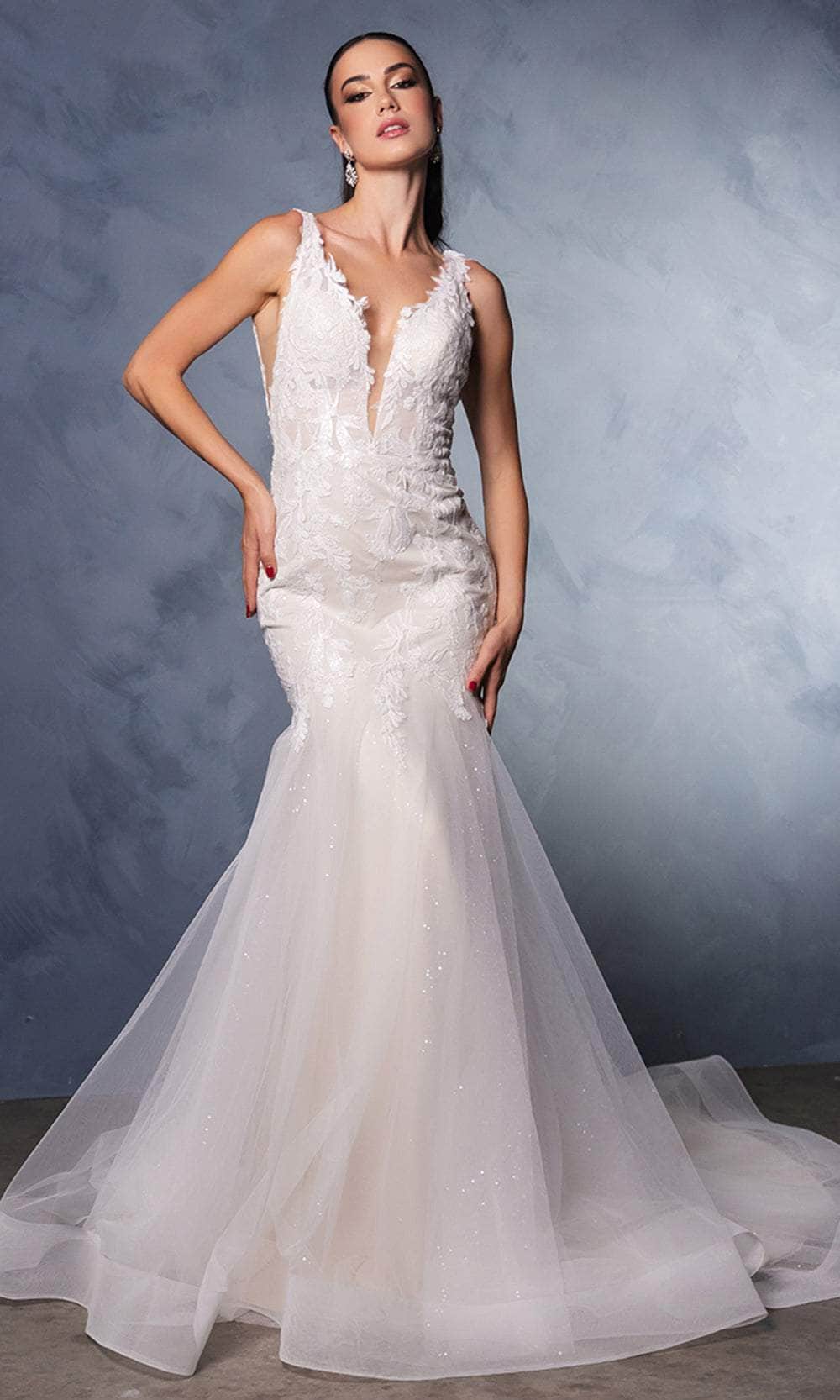 May Queen RQ8181 - Long Mermaid Dress - Sleeveless, Sheer Insert, Side Mesh, Train 6 / Ivory/Nude May Queen RQ8181 - Long Mermaid Dress - Sleeveless, Sheer Insert, Side Mesh, Train 6 / Ivory/Nude