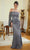MGNY by Mori Lee 72842 - Straight Bell Sleeve Evening Gown Evening Dresses 00 / Charcoal