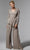 MGNY by Mori Lee 72911 - Embroidered Jersey Pantsuit Formal Pantsuits 00 / Latte
