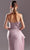 MNM COUTURE G1503 - Draped Slit Evening Gown Special Occasion Dress