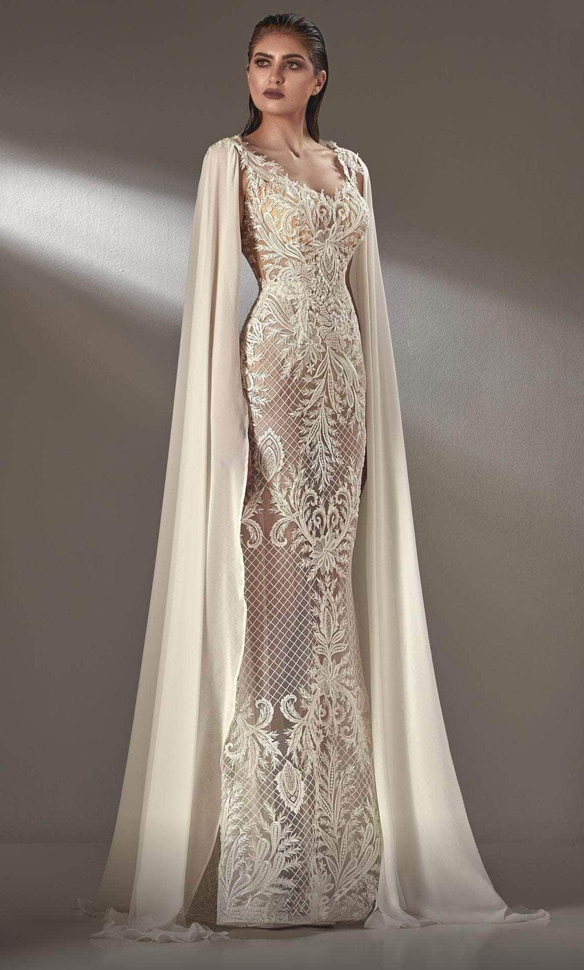 MNM COUTURE K3890 - Embroidered Dramatic Evening Gown Couture Candy MNM COUTURE K3890 - Embroidered Dramatic Evening Gown Couture Candy