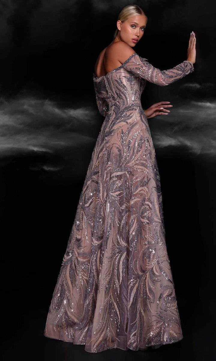 MNM Couture K3982 Prom Long Pleated Slit Formal Dress main image 1