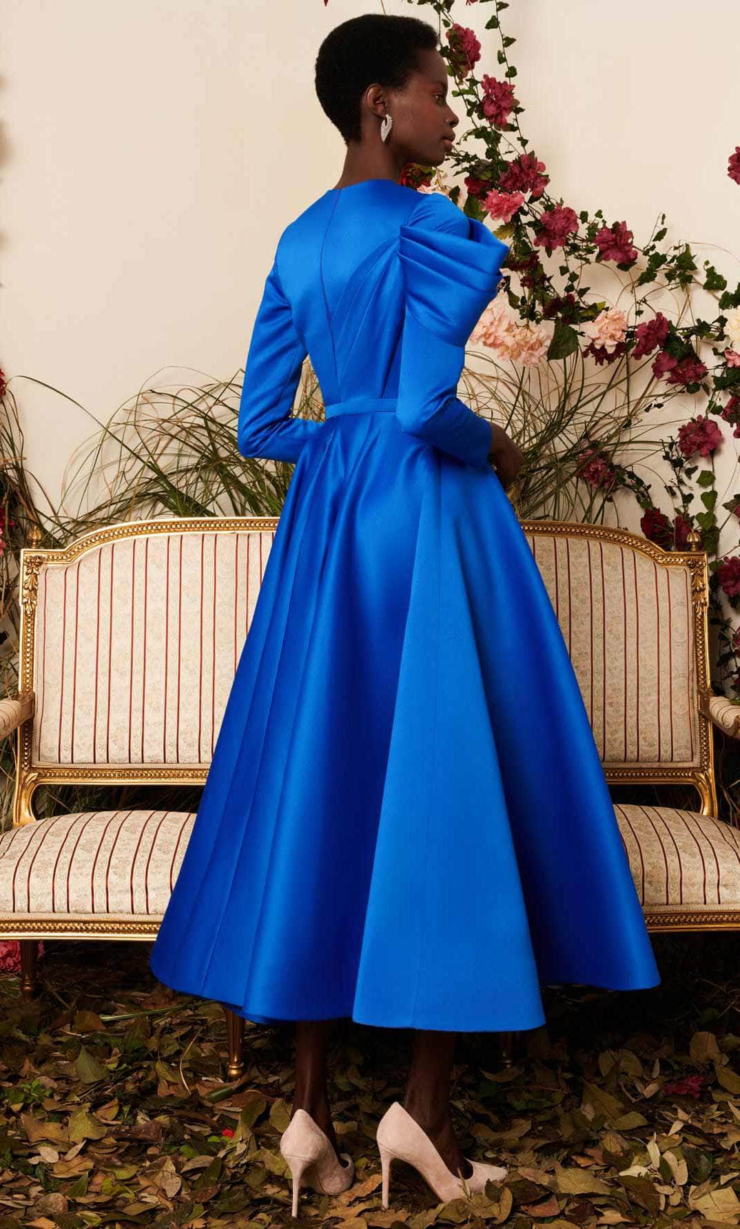 MNM Couture N0478 - Tea Length Pleated Dress MNM Couture N0478 - Tea Length Pleated Dress