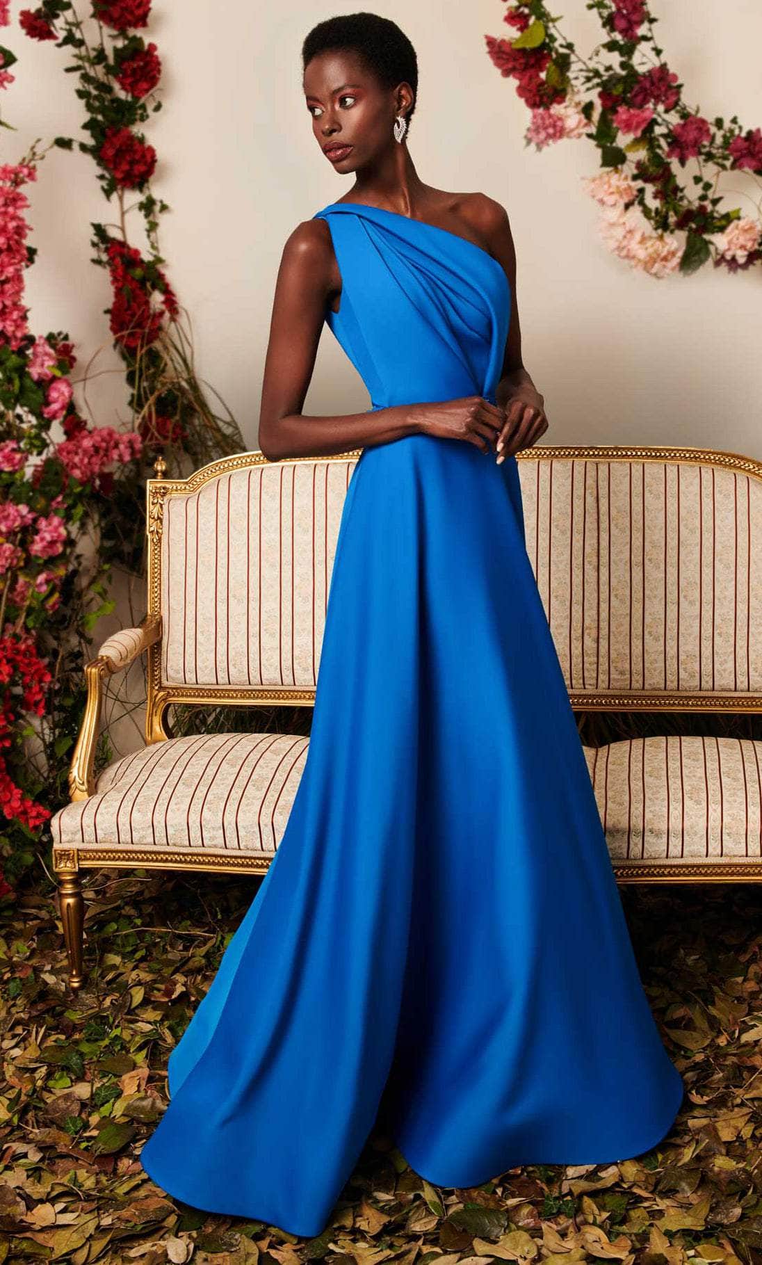 prom dress minimalist Simple Satin A-line Long Prom Dresses With Side Split, Evening Dresses, MP639