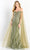 Montage by Mon Cheri M2204 - Tulle Beaded Off Shoulder Gown Special Occasion Dress 4 / Loden Green