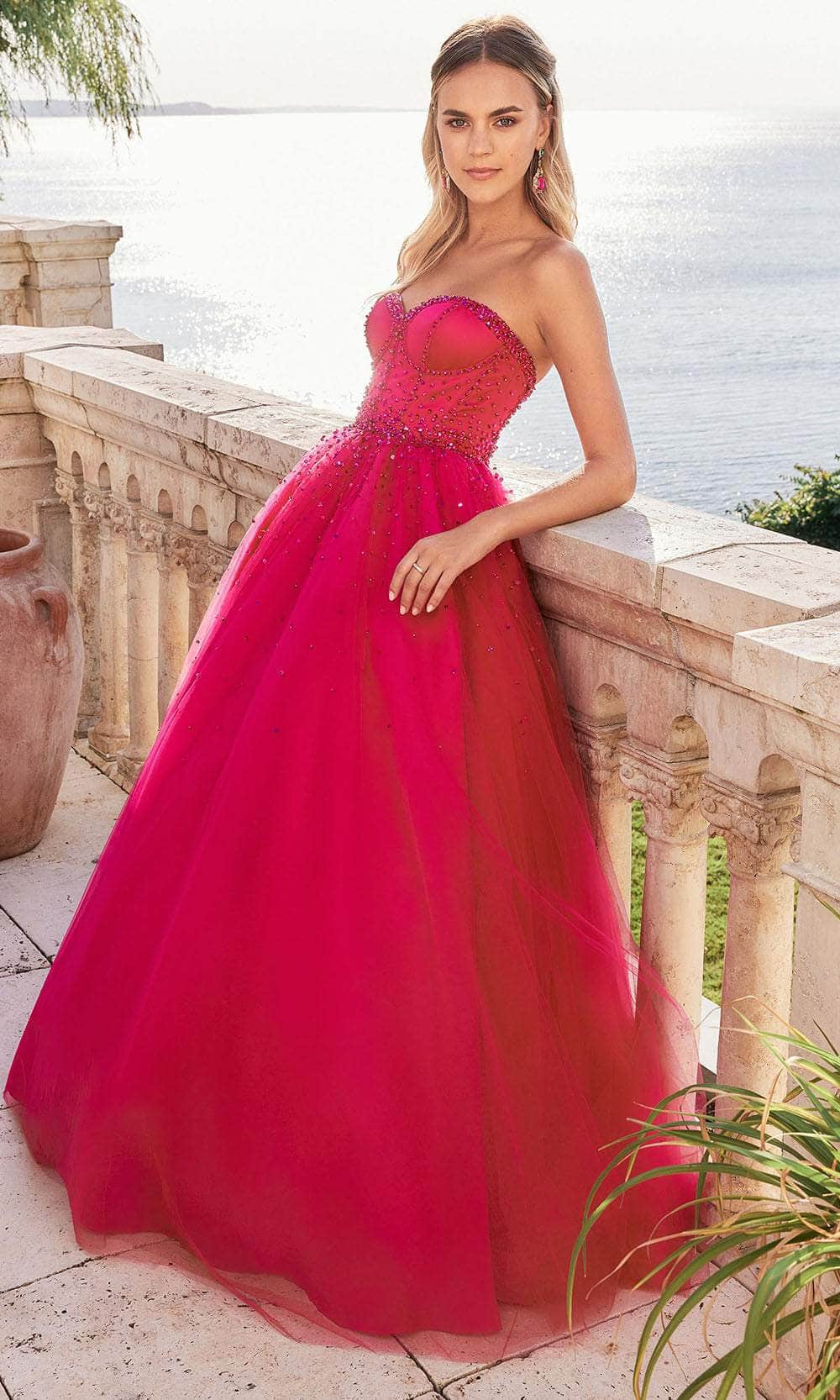 Mori Lee 49100 - Long Tulle A-Line Dress Mori Lee 49100 - Long Tulle A-Line Dress