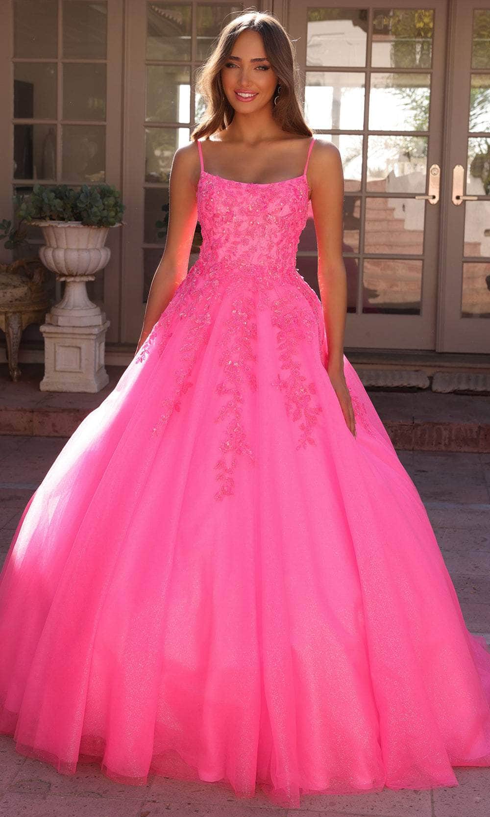 Nox Anabel H1464 - Floral Sequin Scoop Prom Dress 2 / Hot Pink - Shop Nox Anabel Dresses On Couture Candy at CoutureCandy.com Nox Anabel H1464 - Floral Sequin Scoop Prom Dress 2 / Hot Pink - Shop Nox Anabel Dresses On Couture Candy at CoutureCandy.com