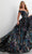 Panoply 14128 - Sequin Ornate Evening Ballgown Evening Dresses 0 / Black Multi