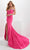 Panoply 14129 - Jeweled Neon Evening Gown Prom Dresses 0 / Fuchsia
