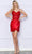 Poly USA 9222 - Sleeveless Wrap Style Skirt Cocktail Dress Cocktail Dresses XS / Red