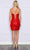 Poly USA 9224 - V-Neck Sequin Embellished Cocktail Dress Cocktail Dresses