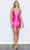 Poly USA 9240 - Scoop Neck Sleeveless Cocktail Dress Cocktail Dresses XS / Hot Pink