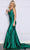 Poly USA 9260 - Ruched Midriff Prom Dress Prom Dresses XS / Emerald