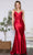 Poly USA 9260 - Ruched Midriff Prom Dress Prom Dresses XS / Red