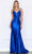 Poly USA 9260 - Ruched Midriff Prom Dress Prom Dresses XS / Royal