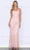Poly USA 9284 - Scoop Rhinestone Mesh Prom Dress Prom Dresses XS / Blush