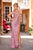 Portia and Scarlett PS23282 - Asymmetric Feather Skirt Prom Gown Prom Dresses 00 / Dusty-Rose