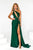 Portia and Scarlett PS23369 - Split Cutout Evening Dress Prom Dresses 0 / Emerald