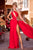 Portia and Scarlett PS23369 - Split Cutout Evening Dress Prom Dresses 0 / Red