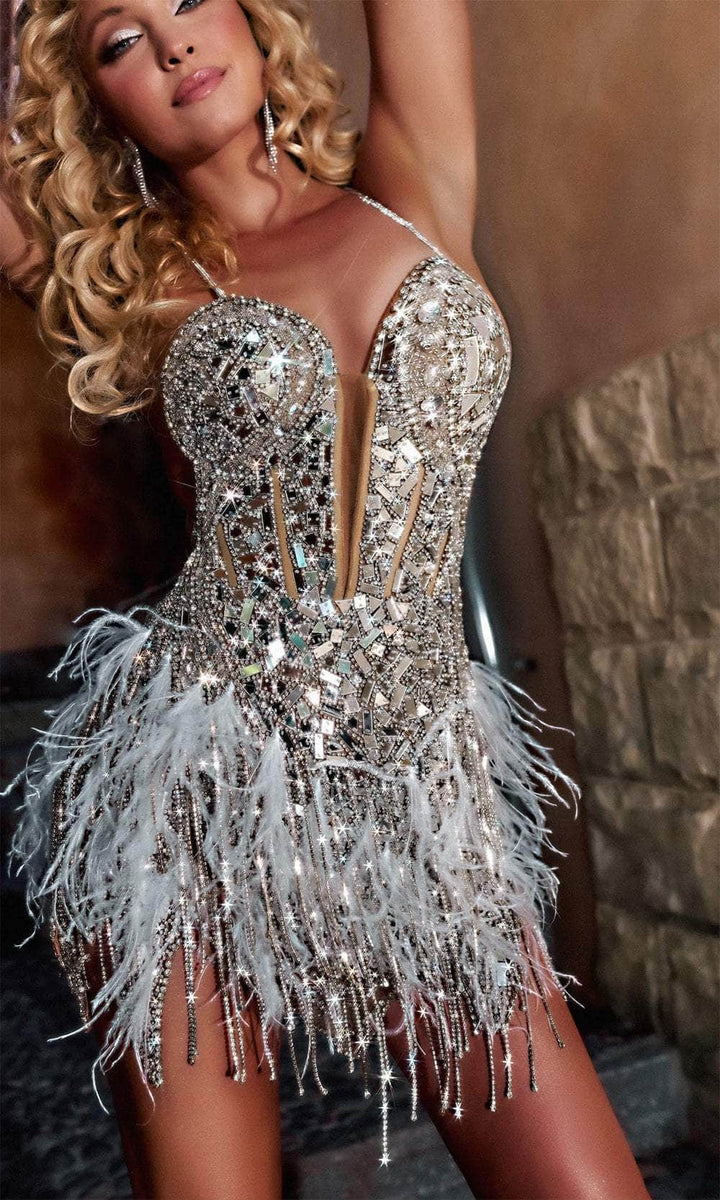 Enchanting Glamour: Portia and Scarlett's Beaded Fringed Dress for Unforgettable Occasions main image 1