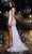 Portia and Scarlett PS23969 - Plunging Neck Feathered Sheath Gown Evening Dresses