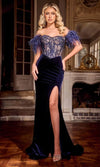 Portia and Scarlett PS24044 - Lace Bodice Prom Dress Prom Dresses 00 / Navy7