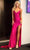 Portia and Scarlett PS24050X - Plunging Sequin Prom Dress Special Occasion Dress 00 / Hot-Pink