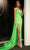 Portia and Scarlett PS24052X - Draped Sheath Prom Dress Special Occasion Dress 00 / Lime