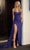Portia and Scarlett PS24052X - Draped Sheath Prom Dress Special Occasion Dress 00 / Navy