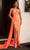 Portia and Scarlett PS24052X - Draped Sheath Prom Dress Special Occasion Dress 00 / Orange
