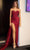 Portia and Scarlett PS24052X - Draped Sheath Prom Dress Special Occasion Dress 00 / Red