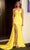 Portia and Scarlett PS24052X - Draped Sheath Prom Dress Special Occasion Dress 00 / Yellow