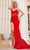 Portia and Scarlett PS24325 - Sleeveless Leaf Appliqued Prom Gown Special Occasion Dress 00 / Red
