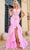 Portia and Scarlett PS24409 - Beaded Lace Tiered Prom Gown Prom Dresses 00 / Pink