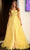 Portia and Scarlett PS24513X - Butterfly Motif Prom Dress Special Occasion Dress 00 / Yellow
