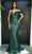 Portia and Scarlett PS24517E - Leaf Appliqued Sheath Evening Gown Evening Dresses 00 / Emerald