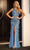 Portia and Scarlett PS24622 - Cutout Glass Ornate Prom Dress Special Occasion Dress 00 / Light-Blue