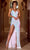 Portia and Scarlett PS24816X - Chevron Motif Prom Dress Prom Dresses 00 / Ivory-Ab