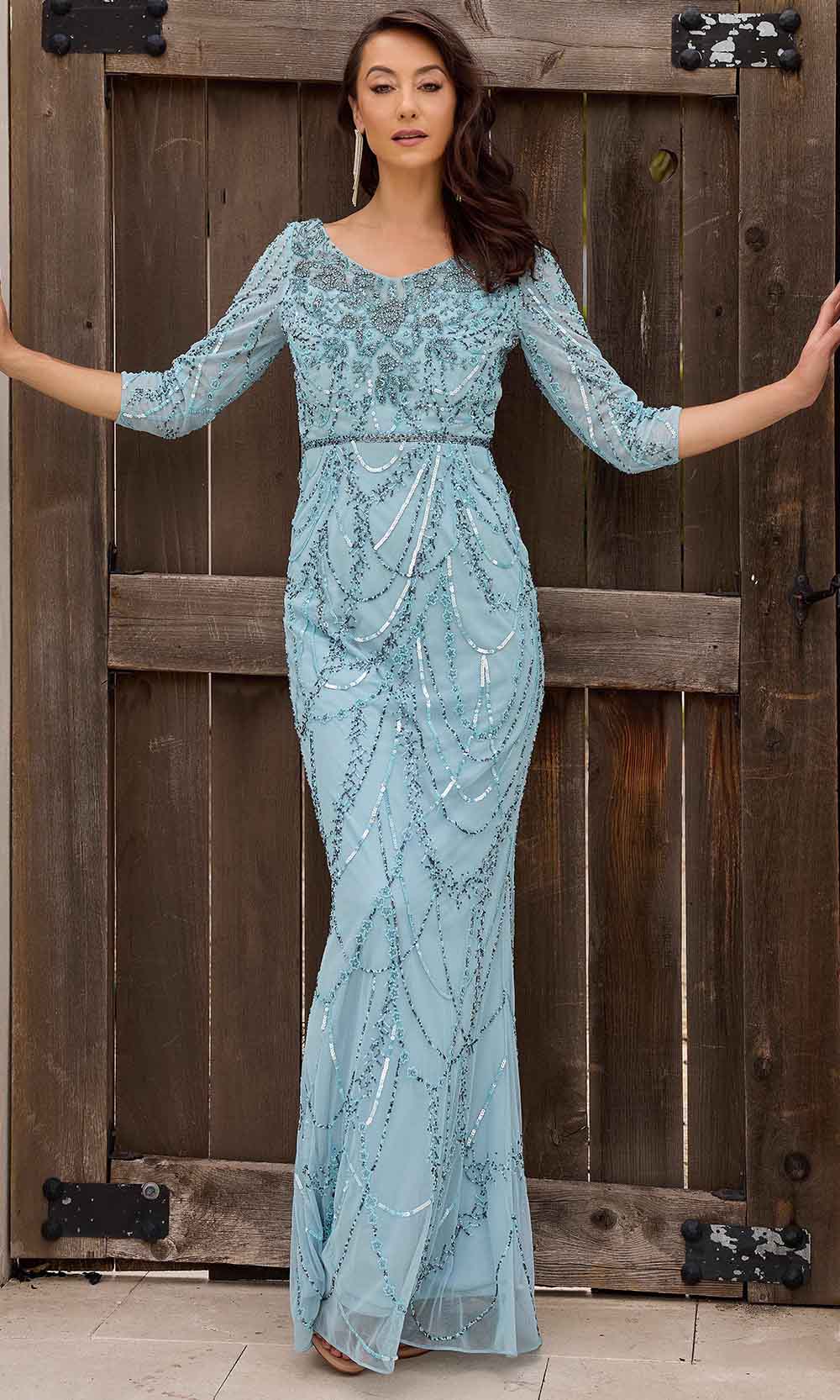 evening dresses french French Champagne Sequin Long Sleeve Evening Dress Prom Tulle Maxi Dress Lace Up