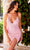 Primavera Couture 3896 - Plunging V-Neck Sequin Cocktail Dress Cocktail Dresses