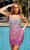 Primavera Couture 4005 - Scoop Sheath Cocktail Dress Cocktail Dresses 00 / Pink