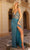 Primavera Couture 4145 - Floral Bodice Prom Dress Special Occasion Dress 000 / Peacock