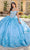 Princesa by Ariana Vara PR30131 - Off Shoulder Quinceanera Gown Special Occasion Dress 00 / Cinderella Blue