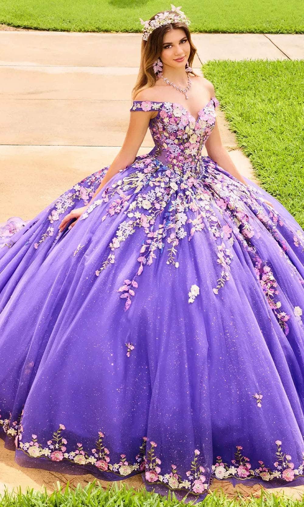 purple and silver dresses for quinceaneras Amarra Purple Quinceaera Dresses