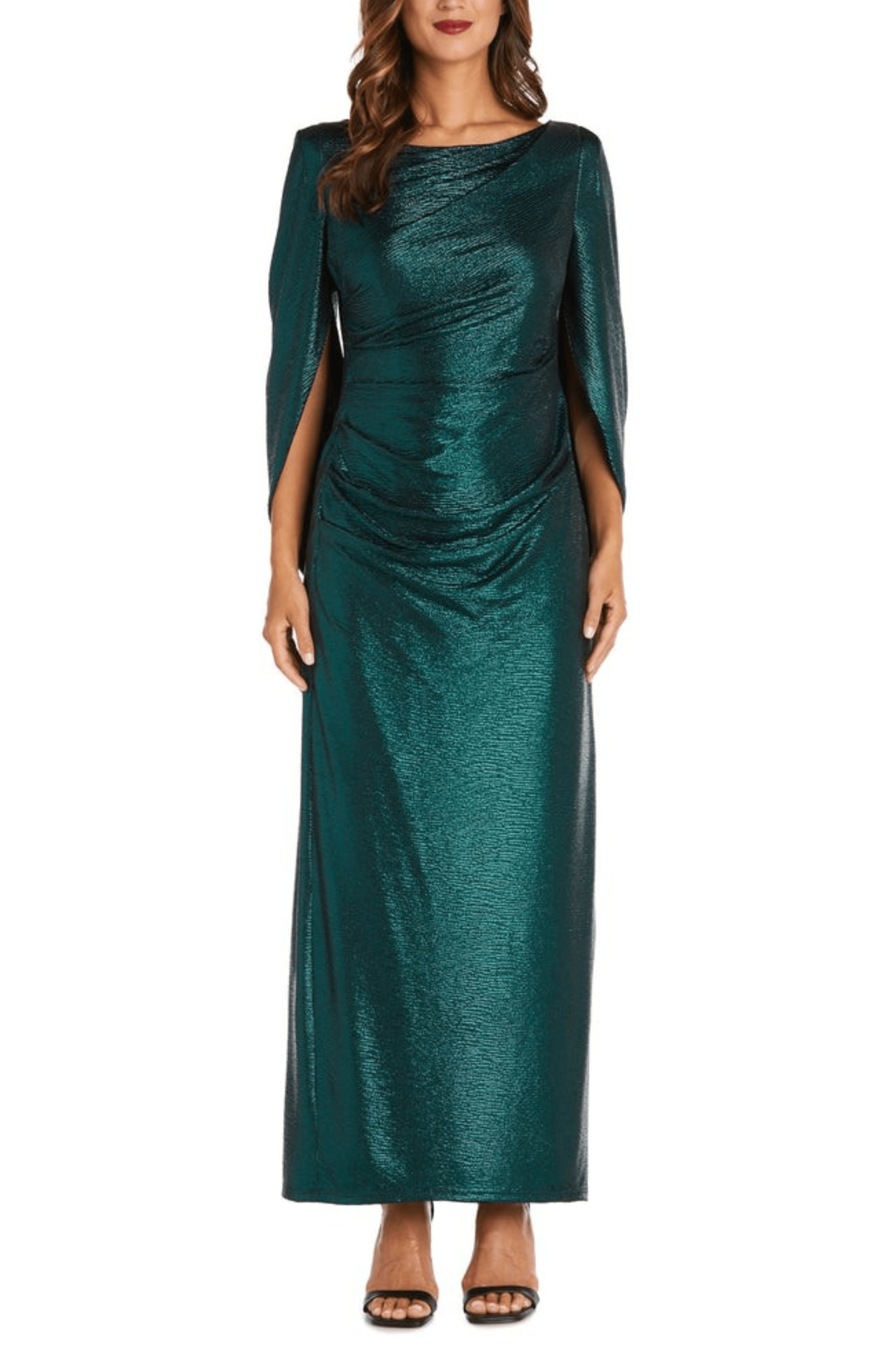 R&M Richards 7472 - Metallic Cape Gown R&M Richards 7472 - Metallic Cape Gown