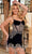 Rachel Allan 40279 - Illusion Bodice Velvet Dress Cocktail Dresses 00 / Navy Silver