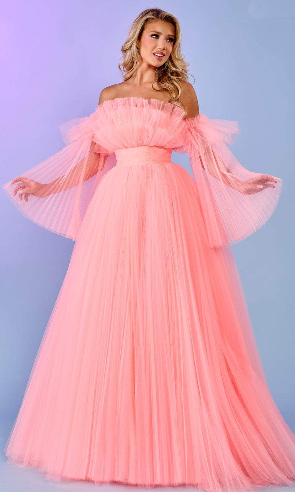 Rachel Allan 70583 - Pleated A-Line Evening Gown Couture Candy Rachel Allan 70583 - Pleated A-Line Evening Gown Couture Candy