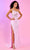 Rachel Allan 70656 - One Shoulder Side Slit Prom Gown Prom Dresses 00 / Pink
